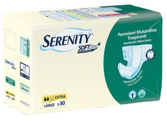 Pannolone mutandina per incontinenza serenity softdry+ extra taglia large 30 pezzi