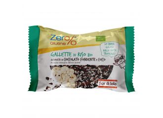 Zer%glutine gallette di riso con cioccolato fondente e cocco