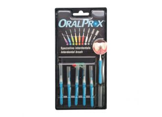 Oralprox blister da 6 spazzolini interdentali misura 1 colore azzurro