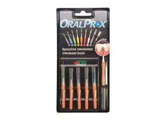Oralprox blister da 6 spazzolini interdentali misura 4 colore arancione