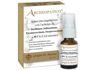 Archeopatico acqua pura magnetizzata con archetipo bacillinum influenzinum pneumococcinum streptococcinum a 30 cicli armonici 10 ml