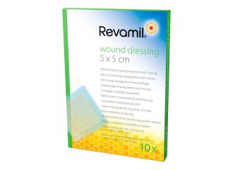 Garza medicata revamil 5x5cm 10 pezzi
