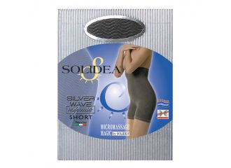 Silver wave high waist short pantaloncino vita alta nero 3ml