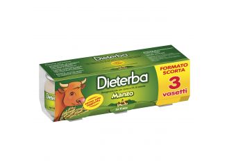 Dieterba omogeneizzato manzo 3 pezzi 80 g