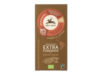Tavoletta cioccolato extrafondente bio con fave di cacao bio fairtrade 100 g
