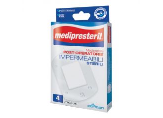 Medicazione medipresteril post operatoria impermeabile sterile 7,5x10cm 4 pezzi