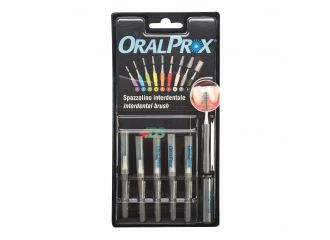 Oralprox blister da 6 spazzolini interdentali misura 7 colore grigio