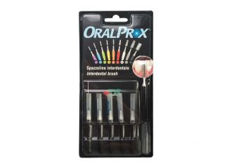Oralprox blister da 6 spazzolini interdentali misura 8 colore nero