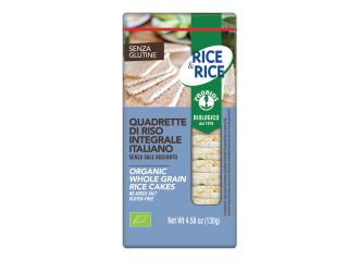 Rice&rice quadrette di riso senza sale e senza lievito 130 g