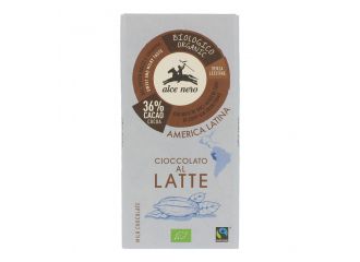 Tavoletta cioccolato al latte bio fairtrade 100 g