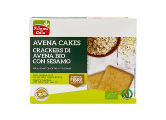 Avenacakes crackers di avena con sesamo bio vegan senza lievito di birra con olio extravergine di oliva 250 g