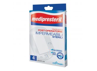 Medicazione medipresteril post operatoria impermeabile sterile 10x15cm 4 pezzi