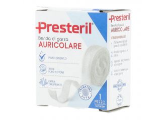 Benda auricolare garza medipresteril 12/8 fu misura 1x500cm