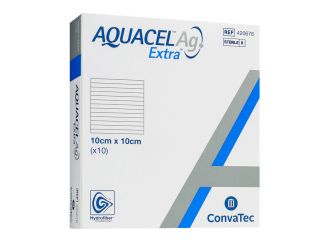 Aquacel ag extra medicazione con ioni argento 10x10 cm 10 pezzi