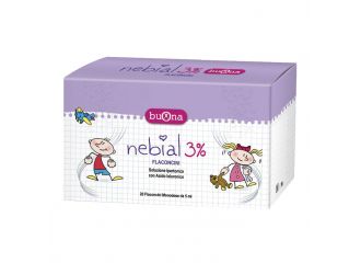 Nebial soluzione salina ipertonica di sodio cloruro al 3% con acido ialuronico 20 flaconcini 5 ml