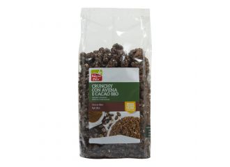 Fsc crunchy con avena e cacao bio ad alto contenuto di fibre con olio di girasole senza olio di palma 375 g