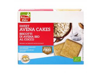 Fsc sweet avena cakes biscotti di avena al cocco bio senza lievito di birra senza latte co nolio di girasole senza olio di palma 250 g
