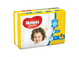 Pannolino huggies unistar extralarge 6 15/30 kg 14 pezzi