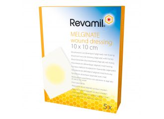 Garza medicata revamil melginate alginato miele 10x10 cm 5 pezzi