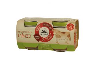 Omogeneizzato di manzo baby food bio 2 x 80 g