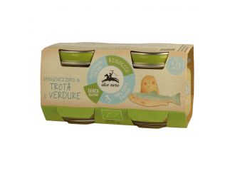 Omogeneizzato trota e verdure baby food bio 2 x 80 g