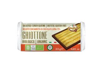 Ghiottone biscotto accoppiato con cioccolato extrafondente al 72% 23 g