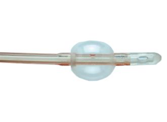 Catetere folysil scanalato in silicone lunghezza 40cm 2vie 2 fori linea radiopaca con palloncino 10ml valvola verde ch14 1 pezzo sterile monouso