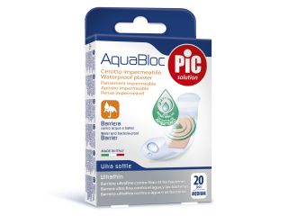 Cerotto pic aquabloc 19x72mm antibatterico 20 pezzi