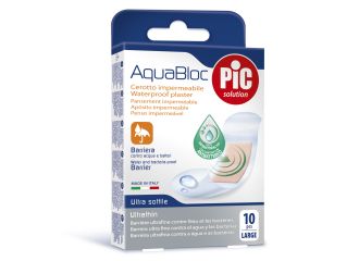 Cerotto pic aquabloc 25x72mm antibatterico 10 pezzi