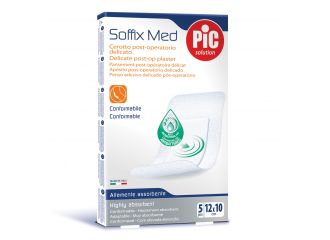 Cerotto pic soffix med in tnt con tampone centrale assorbente sterile monouso 10x12 cm antibatterico 5 pezzi