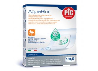 Cerotto pic aquabloc 10x10cm antibatterico 5 pezzi