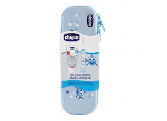 Chicco set dentale azzurro con fluoro