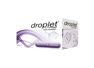 Ago per penna da insulina droplet 32 gauge 6 mm 100 pezzi