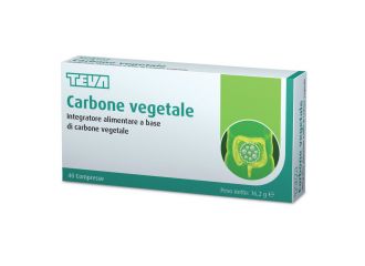 Carbone vegetale teva 40 compresse 16,2 g