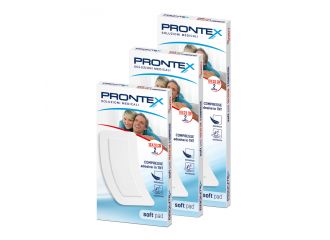 Garza compressa prontex soft pad 10x12,5 6 pezzi (5 tnt + 1 impermeabile aqua pad)