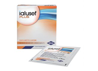 Garza ialuset plus impregnata di crema di acido ialuronico 0,05%, di sulfadiazina argentica 1%, macrogol, glicerolo e acqua 10 x 10 cm 10 pezzi