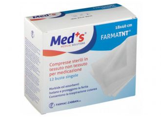 Garza compressa meds tessuto non tessuto 18x40cm 12 pezzi ssr