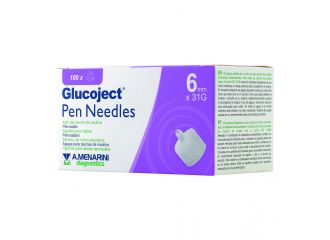 Ago per penna da insulina glucoject lunghezza 6 mm gauge 31 100 pezzi