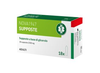 Nova1947 glicerolo 2500mg supposte adulti 18 pezzi