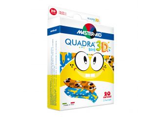 Cerotto master-aid quadra 3d boys 20 pezzi assortiti