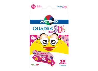 Cerotto master-aid quadra 3d girls 20 pezzi assortiti