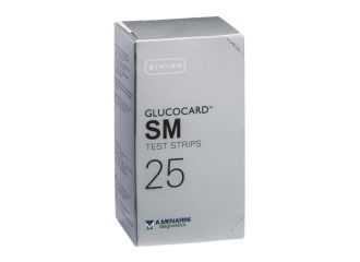 Test strips per misurazione glicemia glucocard sm 25 pezzi