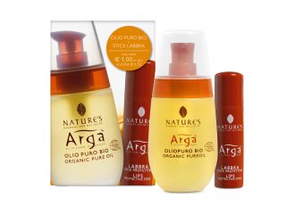 Natures arga olio puro bio + stick 50 ml + 1,7 ml confezione natale 2015