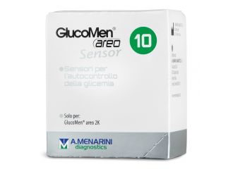 Strisce glucomen areo sensor per analisi del glucosio 10 pezzi