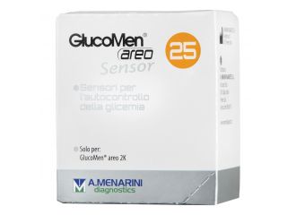 Strisce glucomen areo sensor per analisi del glucosio 25 pezzi