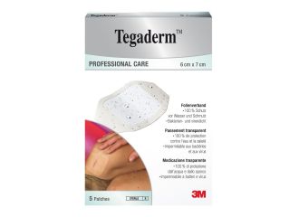 Medicazione trasparente sterile semipermeabile in poliuretano tegaderm film cm10x12 5 pezzi