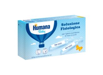 Humana soluzione fisiologica monodose, 20 flaconcini da 5ml