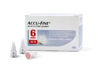 Ago per penna da insulina accu-fine pen needle accu-chek gauge 32 x 6mm 100 pezzi