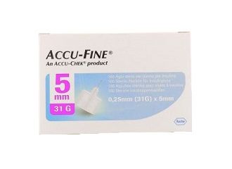 Ago per penna da insulina accu-fine pen needle accu-chek gauge 31 x 5mm 100 pezzi