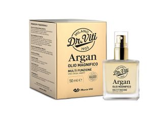 Argan olio magnifique per viso corpo capelli flacone vetro con pompetta in astuccio